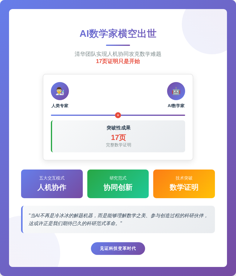 清华AI数学家系统实现人机协同攻克17页数学难题
